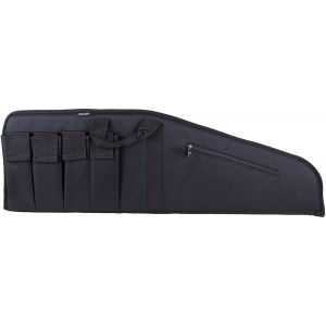 Bulldog BD421 Extreme Tactical Rifle Case made of Water-Resistant Nylon with Black Finish\t Tricot Lining\t 4 External Velcro Magazine Pouches & Soft Padding 40 in L