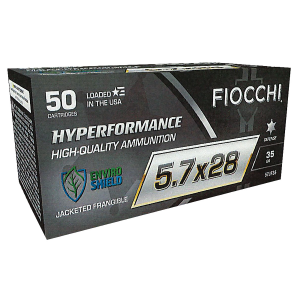 FIOCCHI 57jf35 Hyperformance 5.7x28mm 35 Gr Jacketed Frangeable 50 Per Box/ 10 Cs
