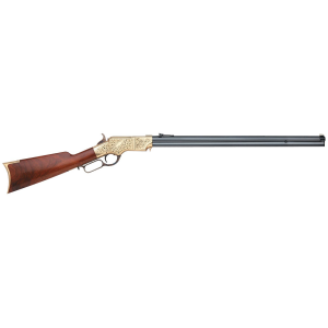 Taylors & Company 550295 1860 Brass Engraved 45 Colt (LC) 13+1 24.25 Blued Octagon Barrel, Brass Engraved/ Brass Receiver, Walnut/ Wood Stock, Right Hand