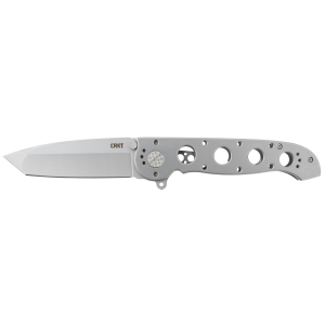 CRKT M16-04SS M16 04SS 3.89 in Folding Plain Satin 12C27 Sandvik Blade/Bead Blasted Stainless Steel Handle Includes Pocket Clip - Columbia River