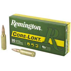 Remington Core Lokt, 300 Remington Short Action Ultra Magnum, 165 Grain, Pointed Soft Point, 20 Round Box 27954