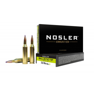 NOSLER 40050 Ballistic Tip 243 Win 90 Gr Spitzer Ballistic Tip 20 Per Box/ 10 Cs