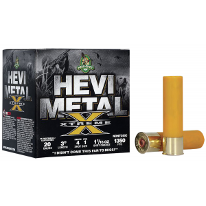 I-Shot HS39202 HEVI-Metal Extreme 20 Gauge 3 In 1 1/16 Oz Steel Tungsten 4/1 Shot 25 Per Box/ 10 Cs Ammo