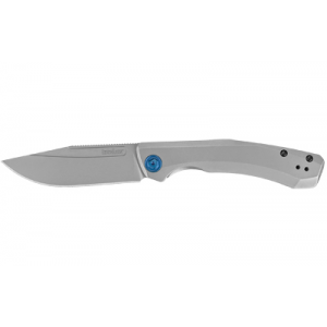 Kershaw XL Highball XL 7020, Folding Knife, 3.3 in Silver Blade, Bead Blasted Stainless Steel Handle 7020