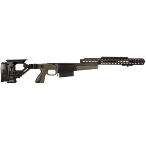 Accuracy International AX AICS Chassis System 26712GR for Remington 700 S/A .308 Win, Folding Stock, Adj Cheek Piece, OD Green Finish, 5Rd