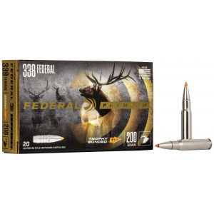 Federal PB338TT200 Trophy Bonded Tip Component Premium 338 Cal 300 gr Trophy Bonded Tip 50 Per Box/ 4 Case