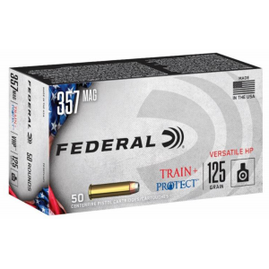 FEDERAL Tp357vhp1 Train + Protect 357 Mag 125 Gr Versatile Hollow Point 50 Per Box/ 10 Cs