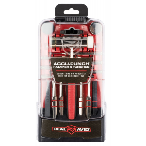 Real Avid AVHPS Accu-Punch Hammer & Punches Red Steel Rubber Handle