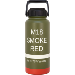 Mission First Tactical Mission First Tactical, M18 Red Smoke Drinkware, Bottle, 32 oz, Green DM18R-32