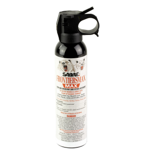 Sabre Frontiersman Max, Bear and Mountain Lion Spray, 9.2 Ounces, Black, Glow in the Dark Safety FBADX-06
