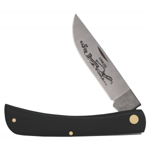Case 00092 Sod Buster 3.70 in Folding Skinner Plain Etched As-Ground Tru-Sharp SS Blade/Smooth Black Synthetic Handle
