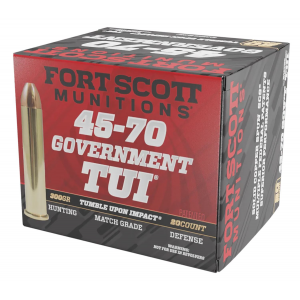 Fort Scott Munitions 4570300SCV1 Tumble Upon Impact (TUI) Brush Hog 45-70 Gov 300 gr Solid Copper Spun 20 Per Box/ 10 Cs