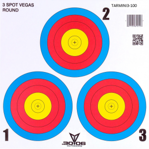 30-06 Mini Paper Target 3 Spot Vegas 100 pk TARMINI3-100