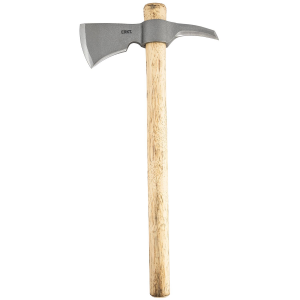 CRKT 2735 Woods Kangee T-Hawk 4.21 in Blade 1055 Carbon Steel Blade Tennessee Hickory Handle 19.13 in Long Tomahawk w/Spike