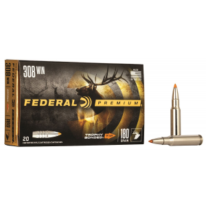 Federal P308TT1 Premium 308 Win 180 gr Trophy Bonded Tip 20 Per Box/ 10 Cs