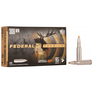 Federal P308TT2 Premium 308 Win 165 gr Trophy Bonded Tip 20 Per Box/ 10 Cs