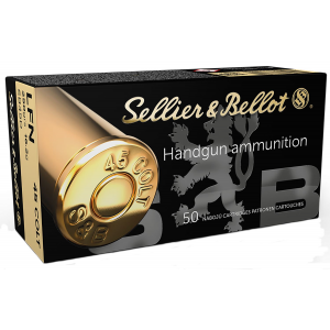 Sellier & Bellot SB45D Handgun 45 Colt 250 gr Lead Flat Nose 50 Per Box/ 12 Case