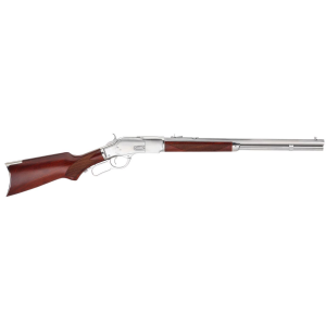 Taylors & Company 550232 1873 45 Colt (LC) Caliber with 10+1 Capacity, 20 Barrel, Silver Metal Finish & Walnut Fixed Pistol Grip Stock Right Hand (Full Size)