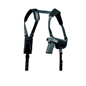 Uncle Mike's 77000 Pro-Pak Horizontal Shoulder Holster Shoulder Size 0 Black Nylon Harness Fits Sm/Med DA Revolver Fits 2-3 in Barrel Right Hand