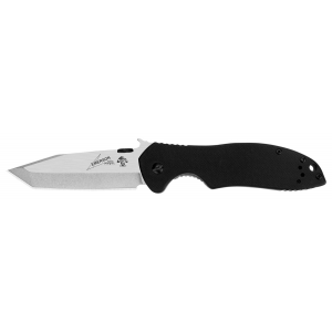Kershaw 6034T CQC 7K 3.25 in Folding American Tanto Plain Satin/Stonewashed 8Cr14MoV SS Blade Bead Blasted/Black G10/SS Handle Includes Pocket Clip