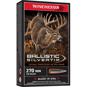 WINCHESTER Sbst270 Ballistic Silvertip 270win 130gr Rapid Controlled Expansion Polymer Tip 20 Per Box/10 Case Centerfire, Rifle Ammunition