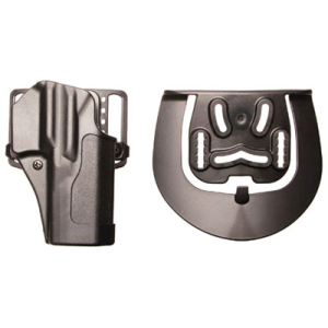 BLACKHAWK Sportster Belt Holster With Belt Loop and Paddle Attachment 415600BK-R, Fits Glock 17/22, Right Hand, Carbon Fiber Finish, Black 415600BK-R