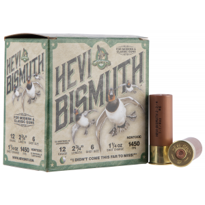 HEVI-SHOT Hs14706 Hevi-bismuth 12 Gauge 2.75 In 1 1/4 Oz Bismuth 6 Shot 25 Per Box/ 10 Cs