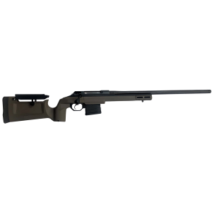 Sauer S1KRGTF65C 100 KRG 6.5 Creedmoor Threaded Match Barrel Steel Receiver, Matte Blued Metal Finish, Tan Cerakoted KRG Stock w/Adjustable Cheek Piece