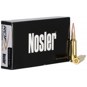 NOSLER 60135 Match Grade Rdf 6mm Creedmoor 105 Gr Rdf Hollow Point Boat Tail 20 Per Box/ 10 Cs