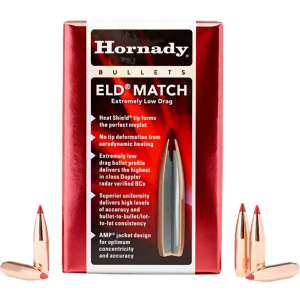 Hornady 2561 ELD Match 25 Cal .257 134 gr Extremely Low Drag Match 100 Per Box/ 15 Case