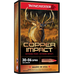 WINCHESTER Ammo X3006clf2 Copper Impact 30-06 Springfield 180 Gr Copper Extreme Point Lead Free 20 Per Box/ 10 Case