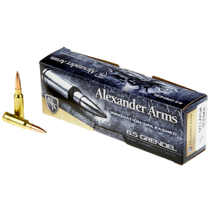 Alexander Arms AG123LSBOX Lapua Scenar 6.5 Grendel 123 gr Lapua Scenar Boat Tail Open Tip Match 20 Per Box/ 10 Cs