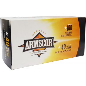 ARMSCOR 50316 Precision Value Pack 40 S&w 180 Gr Full Metal Jacket 100 Per Box/ 12 Cs