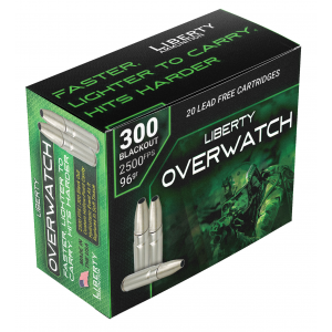 erty Ammunition LAOW300962500 OverWatch 300 Blackout 96 Gr Open Cavity Design 20 Per Box/ 50 Cs Ammo