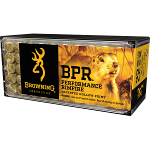 BROWNING B195122050 Bpr Performance 22wmr 40gr Jacket Hollow Point 50 Per Box/20 Case Rimfire Ammunition