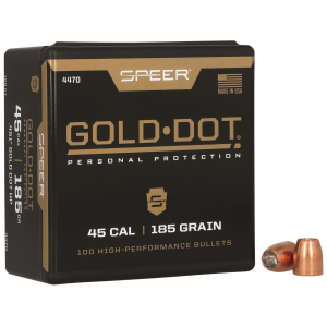 Speer 4470 Gold Dot Personal Protection 45 Cal .451 185 gr Hollow Point 100 Per Box/ 5 Case