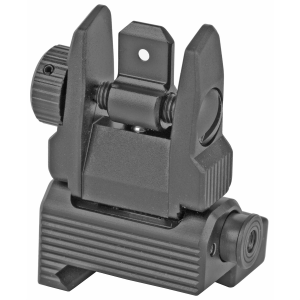 Leapers MNT-957, Inc. - UTG Accu-Sync Spring-loaded AR15 Flip-up Rear Sight, Black MNT-957