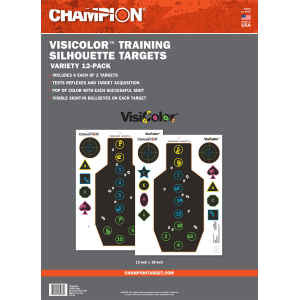 Champion Targets 45834 VisiColor Silhouette 12 Targets