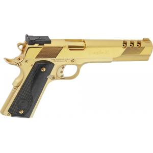 Iver Johnson Eagle Xl Ported .45Acp 6 in 24K Gold Black Wood GIJ38 - Iver Johnson