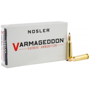 NOSLER 65155 Varmageddon 22-250 Rem 55 Gr Flat Base Tipped 20 Per Box/ 10 Cs