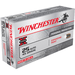 Winchester Ammo X25AXP Super X 25 ACP 45 gr Expanding Point 50 Per Box/ 10 Case - Winchester