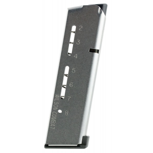 Wilson Combat 500C ETM Stainless Detachable with Lo-Profile Steel Floor Plate 8rd for 45 ACP Wilson Combat 1911 Elite Tactical