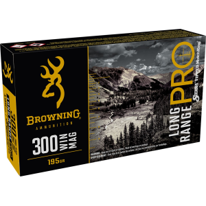 Browning B192503001 Long Range Pro 300Win Mag 195gr Sierra MatchKing BTPT 20 Per Box/10 Case Centerfire, Rifle Ammunition