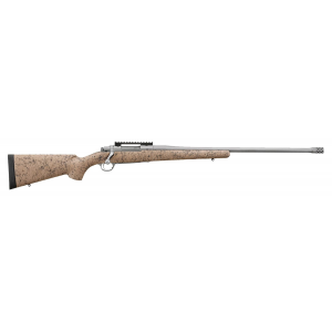 Ruger 57152 Hawkeye FTW Hunter 6.5 Creedmoor 4+1 24 in Threaded, Stainless Barrel/Rec, Tan with Black Webbing HS Precision Stock, Muzzle Brake, Optic Mount