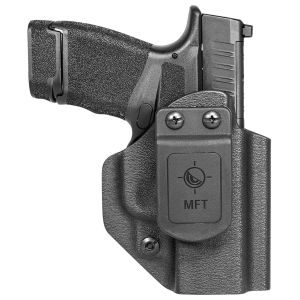 Mission First Tactical HSFHCAIWBABL Appendix Holster IWB/OWB Black Polymer Belt Clip Fits Springfield Hellcat Micro-Compact OSP 9 Ambidextrous