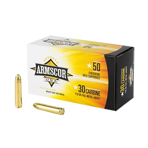 ARMSCOR Fac30cin Usa 30 Carbine 110 Gr Full Metal Jacket 50 Per Box/ 20 Cs