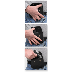 Bulldog BD840 Cell Phone OWB Vinyl Belt Loop/Clip Fits Small .380 Autos Ambidextrous