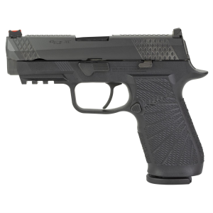 Wilson Combat Wilson Combat P320 Carry, Semi-auto, Striker Fired, Carry, Polymer Frame Pistol, 9MM, 3.9 in Barrel, DLC Finish, Black, Curved Trigger, Fiber Optic Front Sight, 17 Rounds, 2 Mags SIG-WCP320C-9BATC