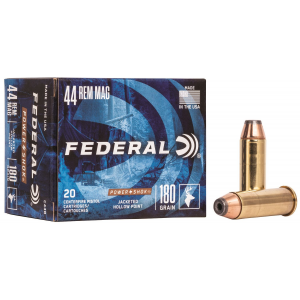 Federal C44B Power-Shok Handgun 44 Rem Mag 180 gr Jacket Hollow Point 20 Per Box/ 25 Cs