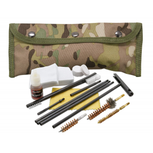 KleenBore POU303MC Modular Cleaning Kit Multi-Caliber Handgun/Rifle Bronze/Nylon Bristles Nylon Multi-Cam Case